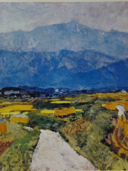 山下大五郎、【山麓秋穫】、希少な額装用画集より、新品額装付、状態良好、送料込み拍卖