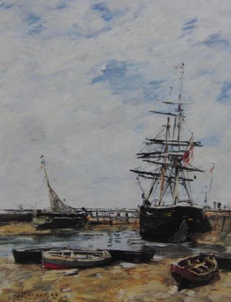 Eugene Boudin、TROUVILLE, MAREE BASSE、海外版超希少レゾネ、新品額付、iafa拍卖