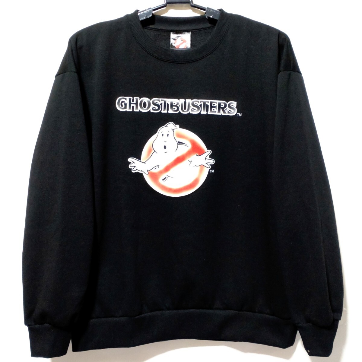 特価/未使用【サイズ=L】GHOSTBUSTERS/ゴーストバスターズ/メンズ/裏起毛/スウェット/トレーナー/胸囲=96~104cm/black拍卖