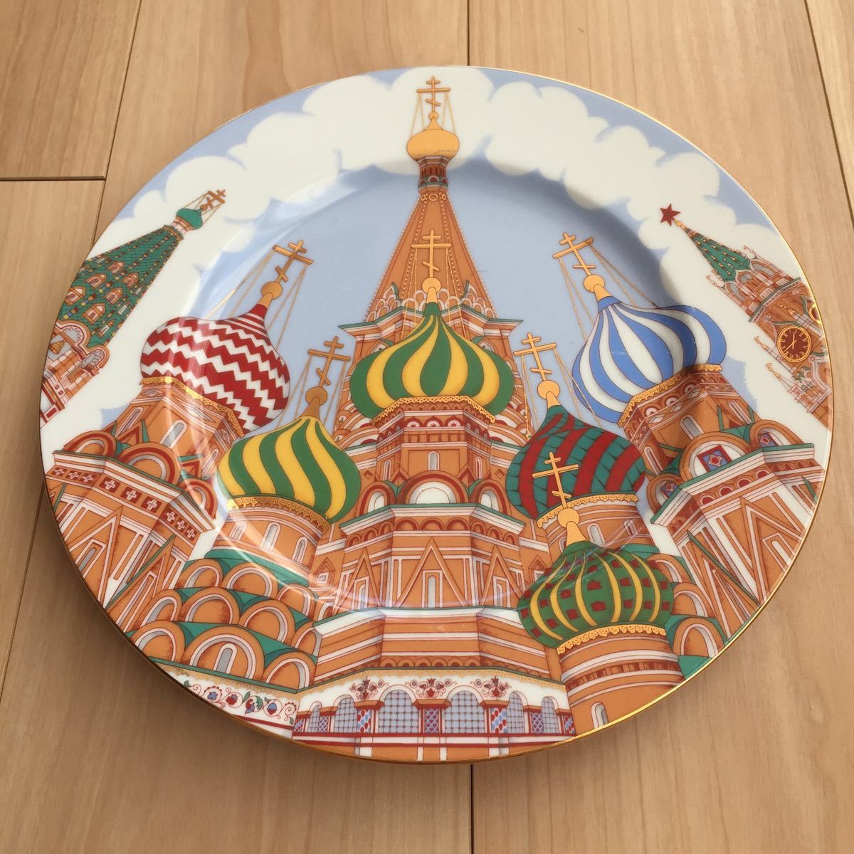 飾り皿 インペリアルポーセリン サンクト焼 ロシア クレムリン タマネギ頭 希少 ゴールド 華やか インテリア パーティ 未使用拍卖