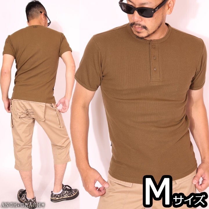 アビレックス AVIREX 半袖 Tシャツ ヘンリーネック 無地 デイリーウエア 6143504 オリーブ【Mサイズ 】拍卖