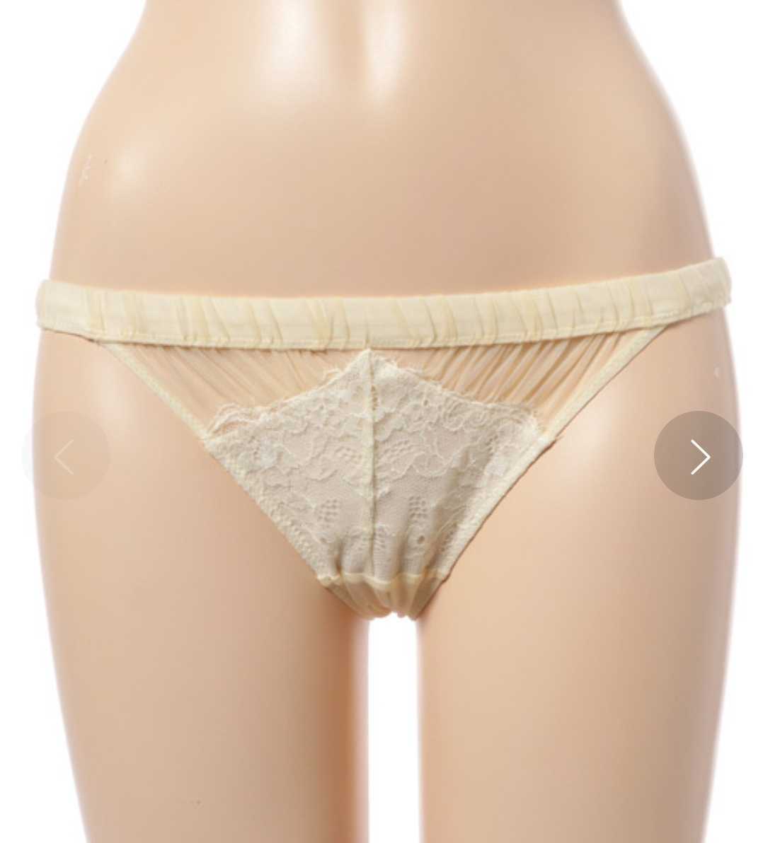 送料無料 PJ ピーチジョン レースパンティ 新品未使用タグ付き アイボリー シフォンレース Mサイズ 拍卖