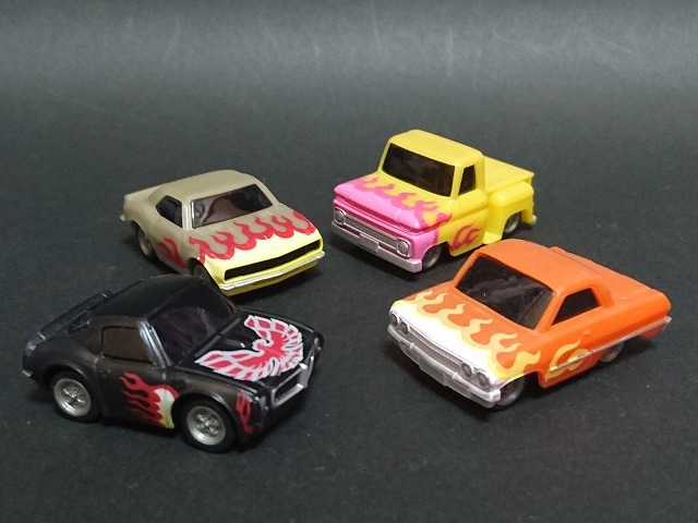 1972トランザム・1968カマロ・1963インパラ・1965ステップサイド【箱無4台セット】キリン・FIRE缶コーヒー販促品オマケ拍卖