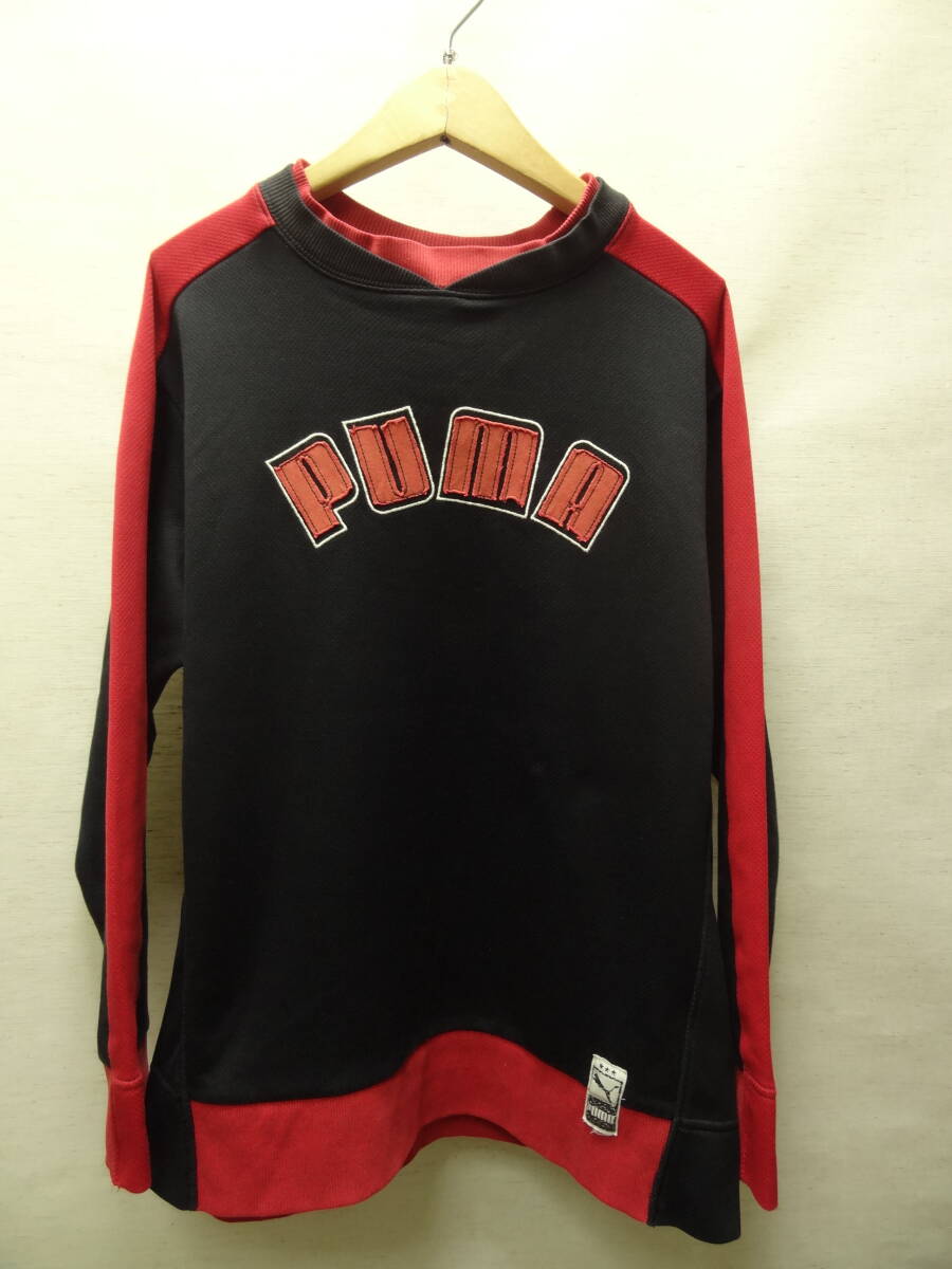 全国送料無料 プーマ PUMA 子供服キッズ男&女の子 BIGロゴワッペン スポーツ クルーネックスウェットシャツ トレーナー 150拍卖