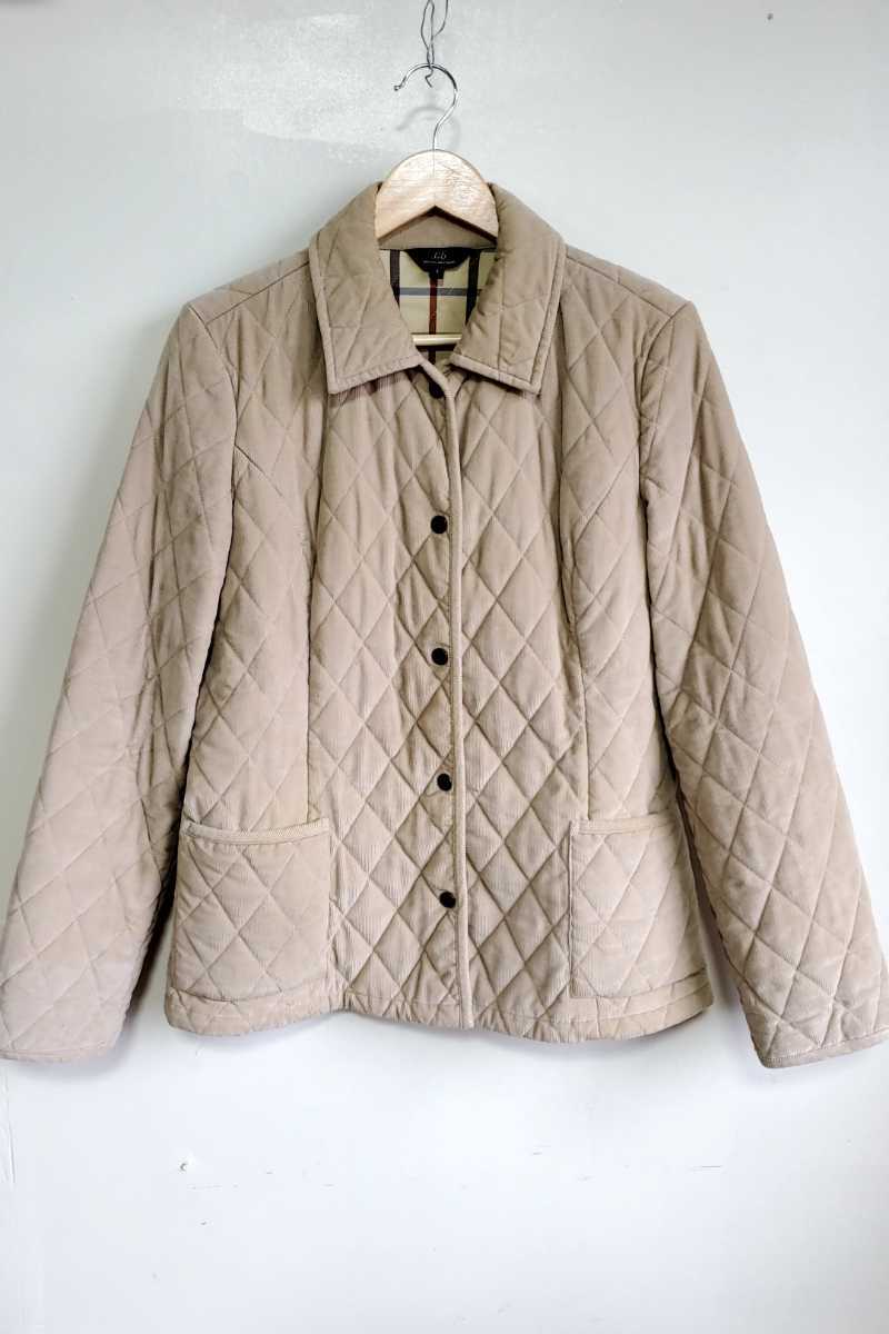 475◆ブルックスブラザーズ BROOKS BROTHERS キルティングジャケット 4/S ベージュ 裏地チェック柄 レディース 中古 USED拍卖