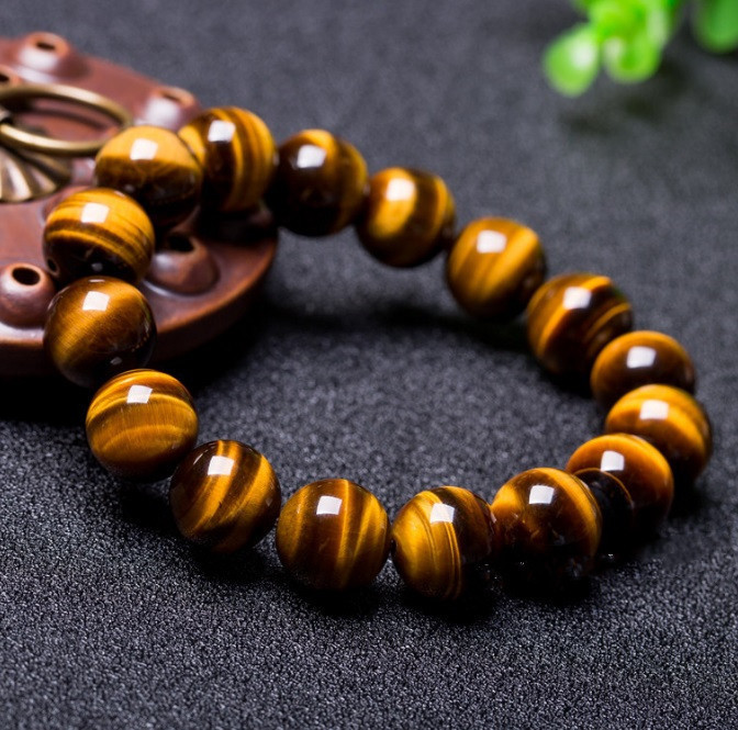 ブレスレット イエロー タイガーアイ 12mm 金運 仕事運アップ 魔除け お守り パワーストーン メンズ アクセサリーZCL503拍卖