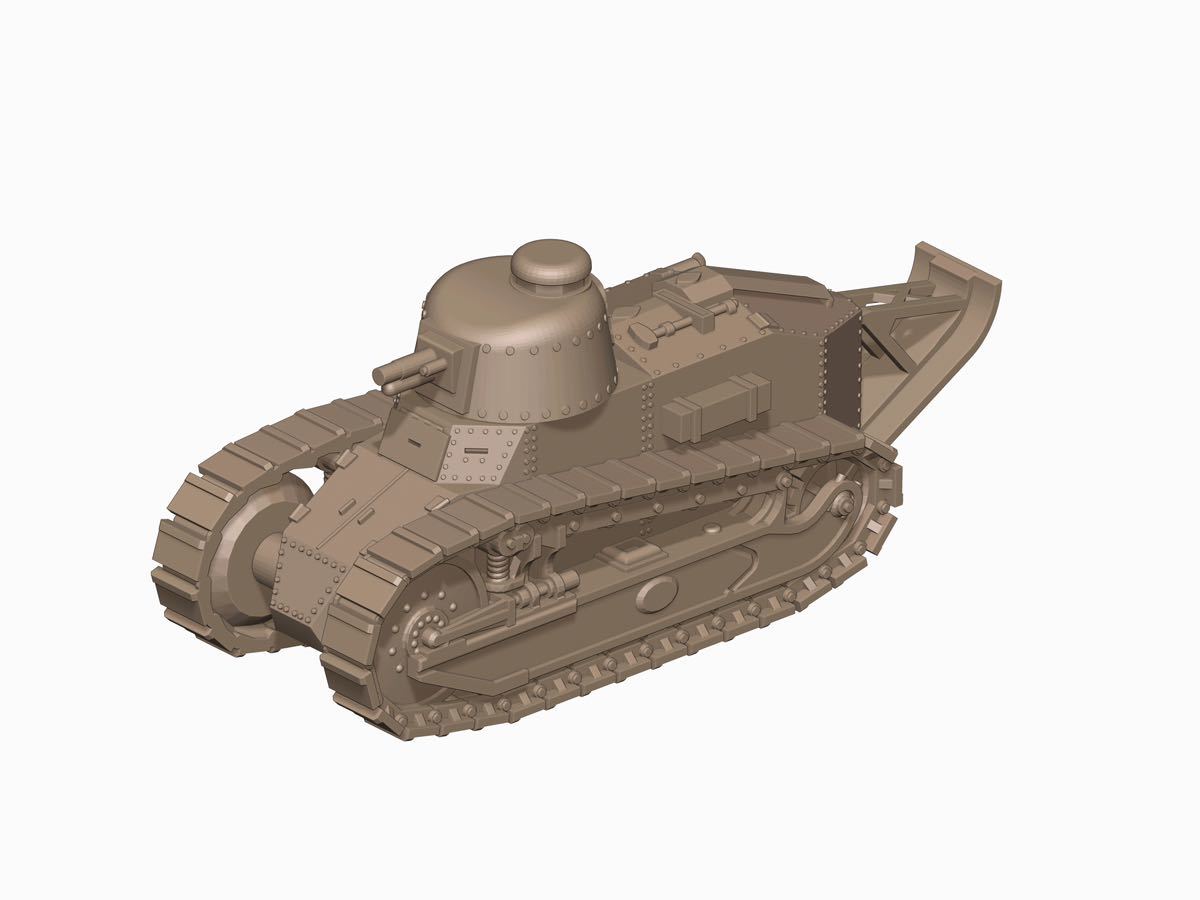 1/144レジンキット 未塗装 フランス軍 ルノー FT-17 軽戦車 Aワールドタンクミュージアム【同梱可能】231030拍卖
