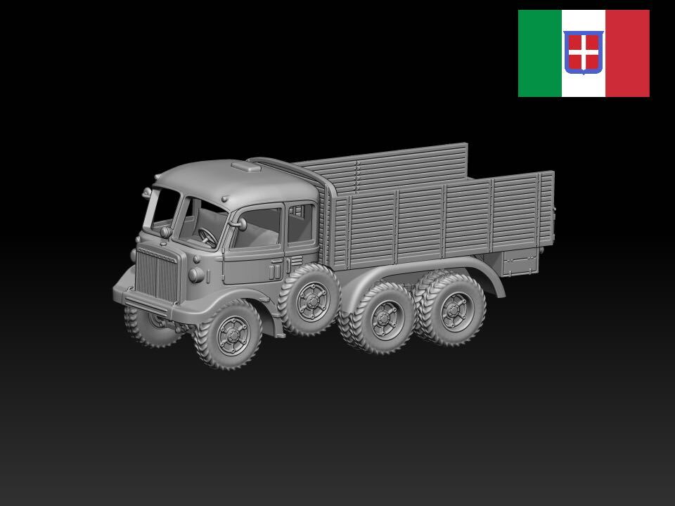 1/72レジンキット 未塗装 WW2 イタリア軍 ブレダ51/52 トラック 軍用車両240715拍卖