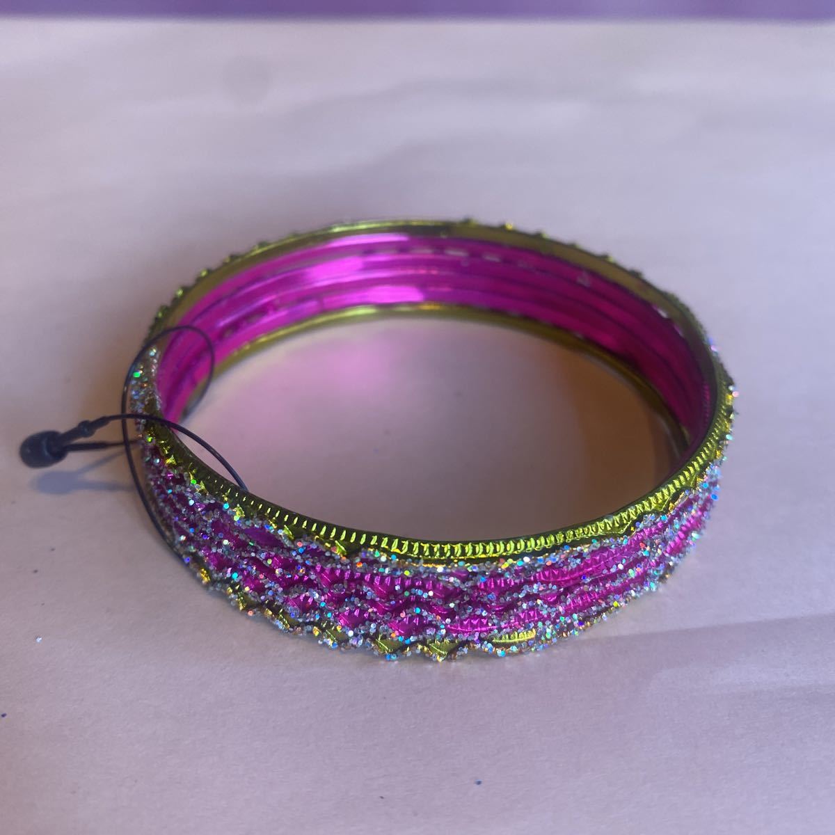 最終値下げ!インド製☆メタル バングルM-8~インド映画を観に行くならマストアイテム 6本セット拍卖