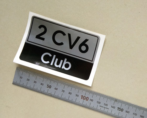 シトロエン 2CV 6 Club リアトランクリッド用ステッカー 1980年代拍卖
