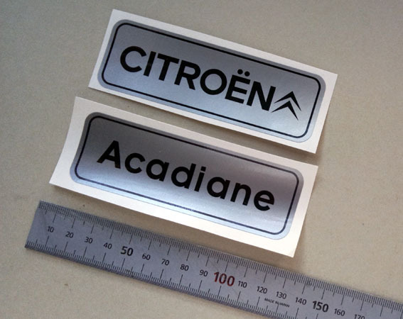 シトロエン アカディアーヌ CITROEN Acadiane リアパネル用ステッカー 2枚セット 1980年代拍卖