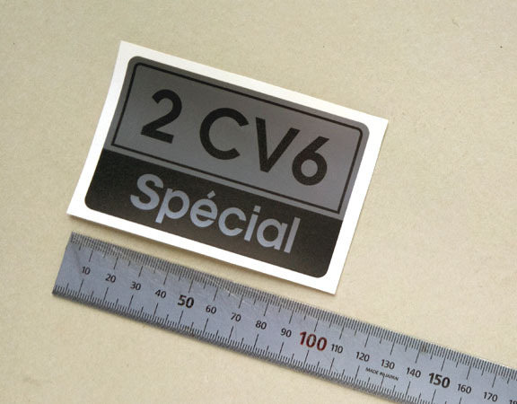 シトロエン 2CV 6 Special リアトランクリッド用ステッカー 1980年代拍卖