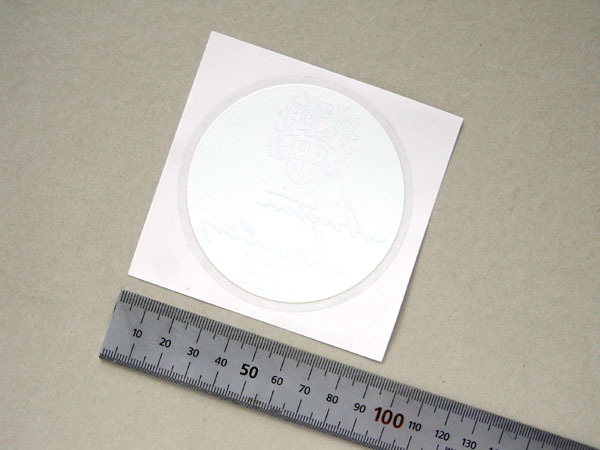 オースチン・ヒーレー ウィンドーステッカー 丸型 1960年代 透明フィルム 内貼り拍卖