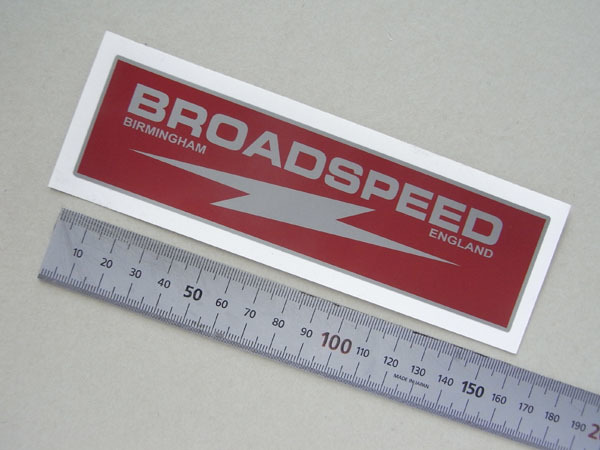 ブロードスピード ステッカー 1960年代 BMCミニ、ミニクーパー、フォード・アングリア 15.6cm拍卖