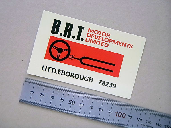 B.R.T. モーター デベロップメント リミテッド ステッカー 1960年代 BMCミニ MkⅠ拍卖