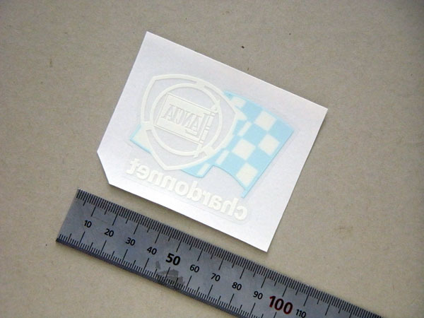 ランチア・シャルドネ リアウィンドーステッカー 透明 内貼り拍卖