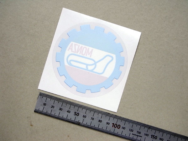 モンザサーキット ウィンドーステッカー 丸 1970年代、1980年代 透明フィルム 内貼り拍卖