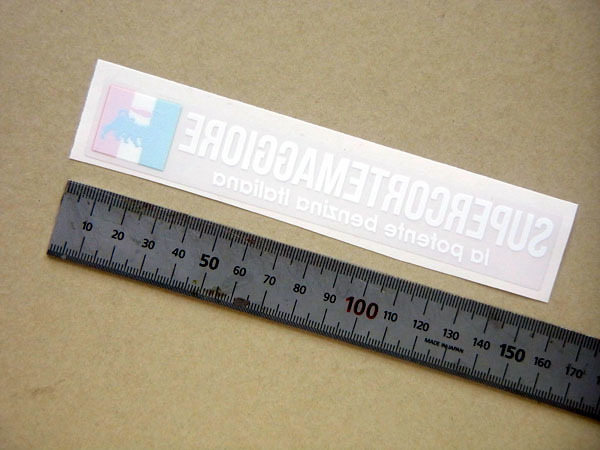 アジップ Agip ガソリン スーパーコルテマッジョーレ リアウィンドーステッカー 小 1950年代、1960年代 透明 内貼り拍卖