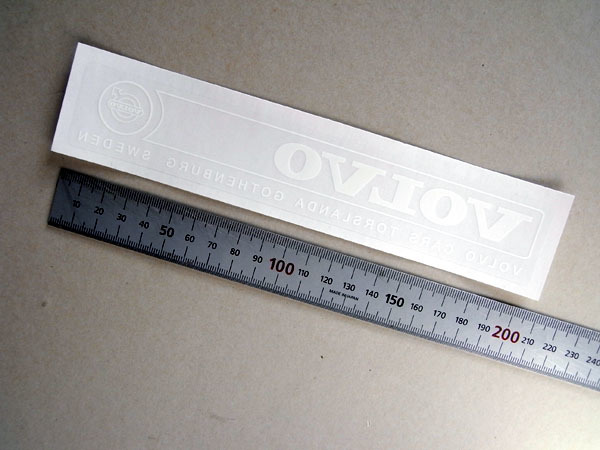 ボルボ リアウィンドーステッカー 白文字 透明 内貼り拍卖