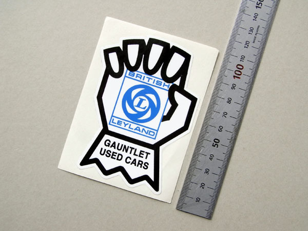 BL ブリティッシュ・レイランド 認定中古車ウィンドーステッカー 白地 (白枠あり) 外貼り拍卖