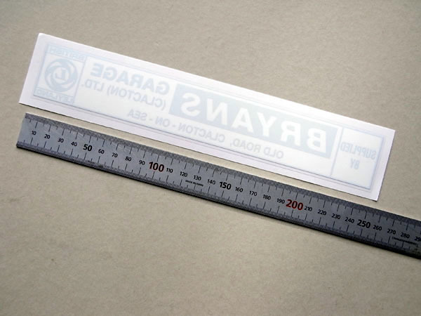 BL (ブリティッシュ・レイランド) ディーラーリアウィンドーステッカー 白地 内貼り拍卖