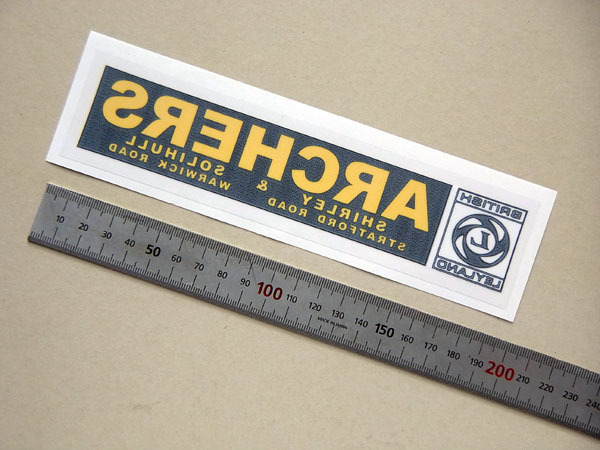 BL ディーラーリアウィンドーステッカー 透明フィルム 内貼り ジャガー、レンジローバー、トライアンフ、オースチン、モーリス拍卖