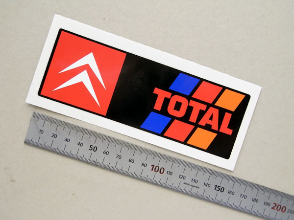 シトロエン・トタル ボディ・リアウィンドーステッカー 1980年代 黒 外貼り (白枠なし)拍卖