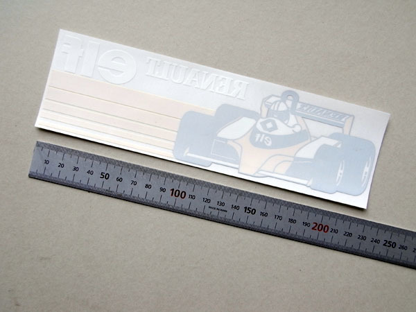 ルノー・エルフ F1 リアウィンドーステッカー 1980年 透明 内貼り拍卖