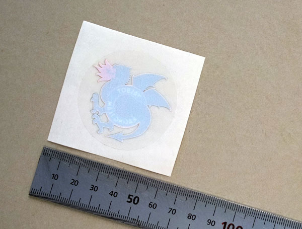 タルボ TRT リアウィンドーステッカー 1979年 小 透明フィルム 内貼り 4.3cm タルボ・ホリゾン拍卖