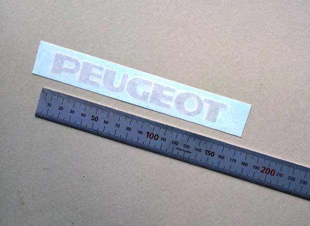 プジョー "PEUGEOT" 1970年代 カッティング文字ステッカー 黒文字 15.0cm拍卖