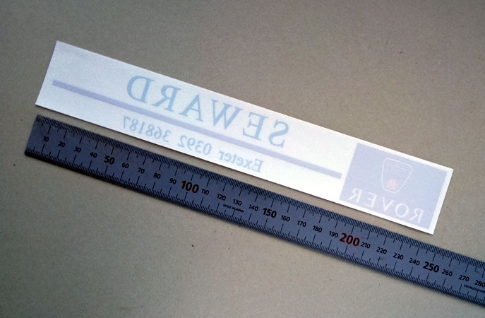 ローバー ディーラーリアウィンドーステッカー A 1980年代中頃~1990年代 白地 内貼り拍卖