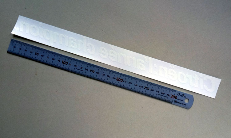 シトロエン リアウィンドーステッカー Citroen : l'annee champion 1980年代 透明 内貼り 2cv、AX、BX、Visa など拍卖