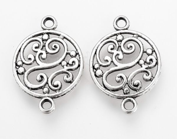 即決! 1個より エスニックリンクチャーム 銀☆エスニック メタルパーツ拍卖