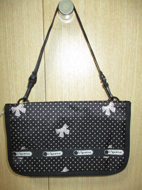 ★本の付録 LeSportsac レスポートサック ドット リボン柄 マルチケース ポーチ★ 未使用拍卖