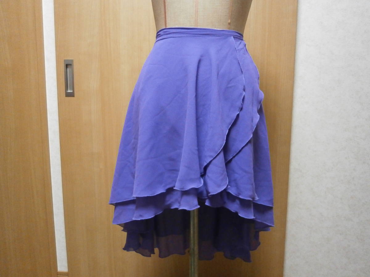 未使用☆ダブル巻きスカート パープル1枚(60cm)H拍卖