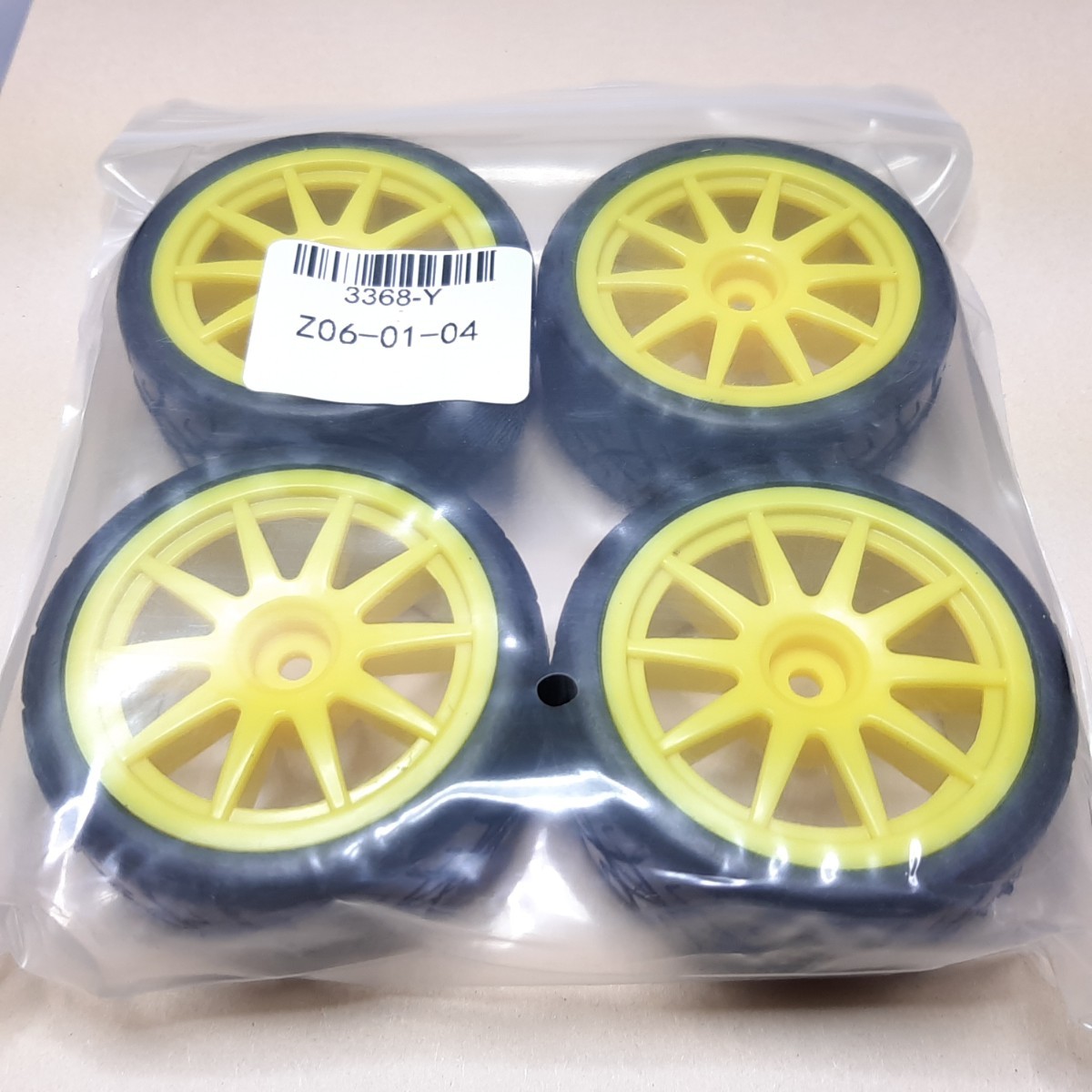 ●即決価格●送料無料●グリップ タイヤ ホイール● 10スポーク 蛍光イエロー TT02 TT01 タミヤ TB03 TA05 TA TB 03 04 05 06 ラジコン拍卖