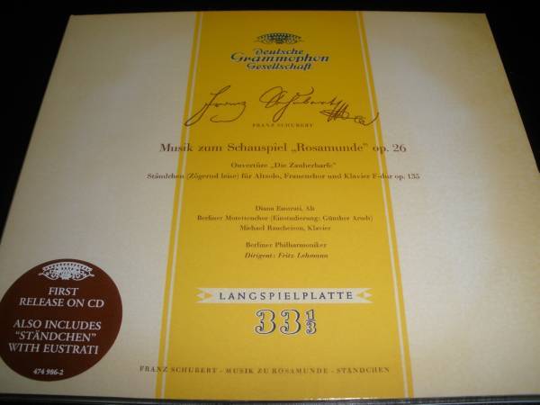 初CD化 新品 レーマン シューベルト 劇音楽 ロザムンデ 魔法の竪琴 序曲 セレナード ベルリン・フィル モノラル 廃盤 Schubert Lehmann拍卖