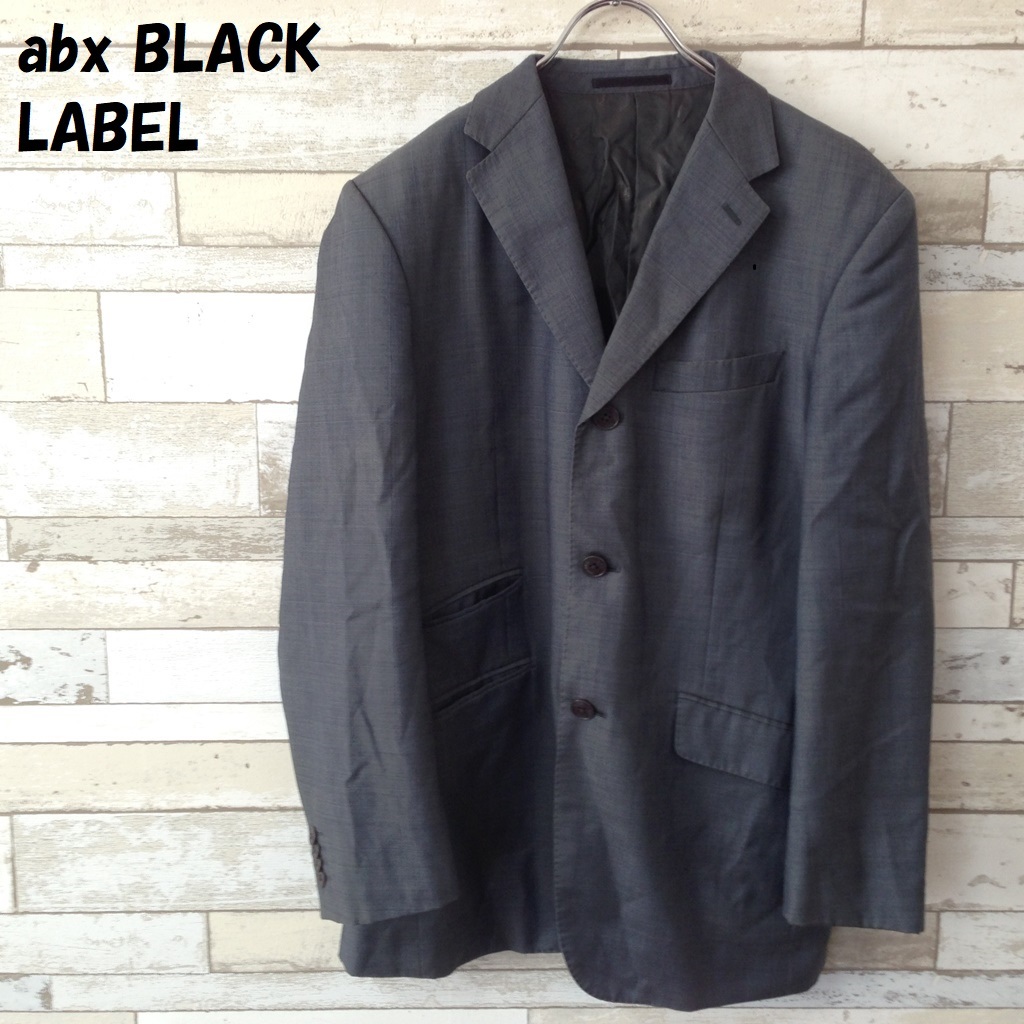 abx BLACK LABEL エービーエックス ブラックレーベル カノニコ 3ツボタンテーラードジャケット ブルーグレー チェック柄 サイズ3/3869拍卖