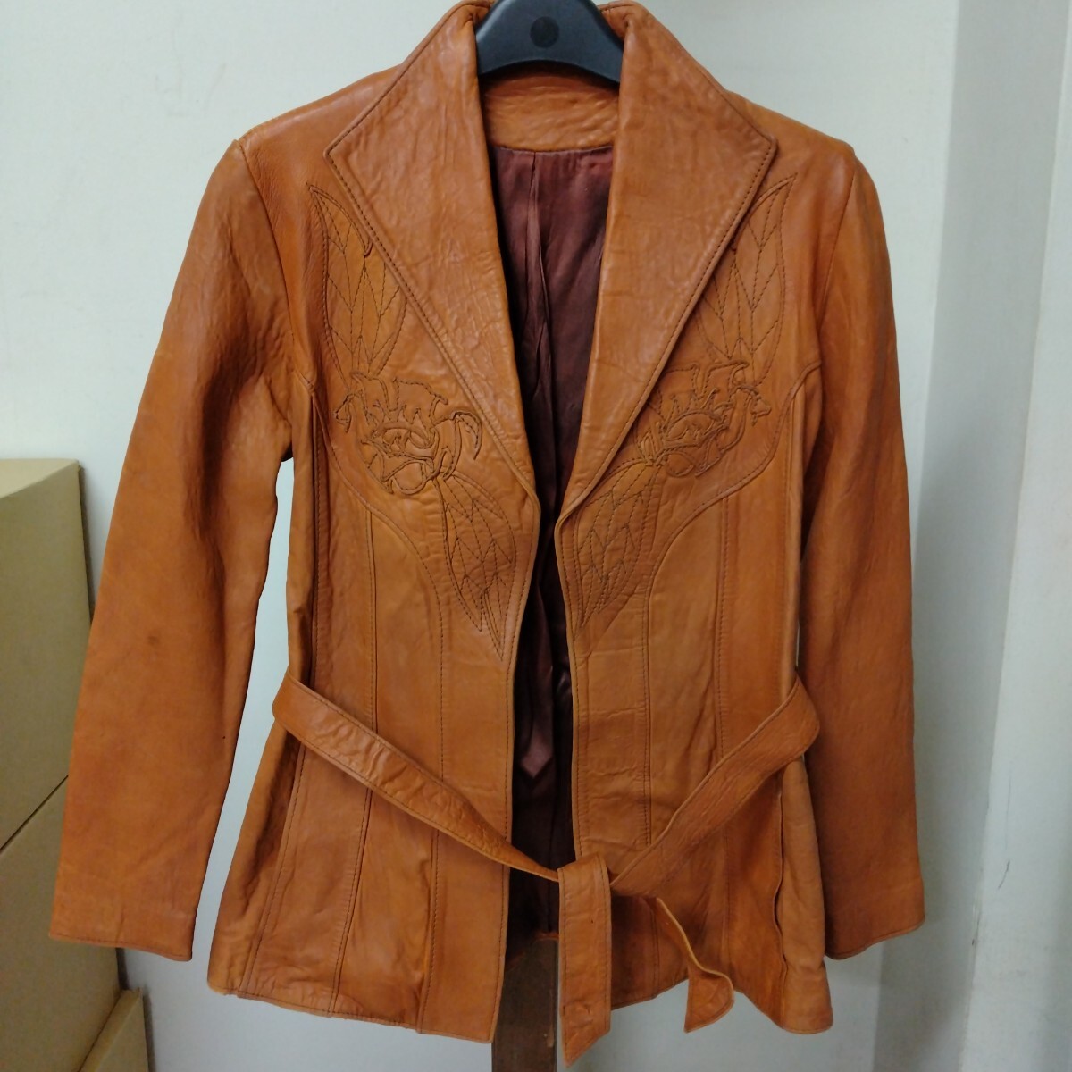 EASTWEST レザージャケット DELAROSA 70’s ヴィンテージ イーストウエスト拍卖