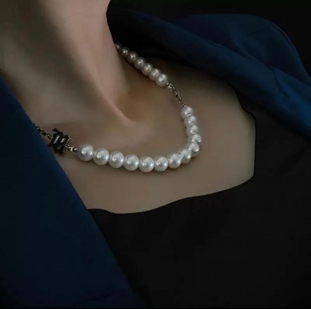 パールチェーンネックレス 韓国 ストリート レディース メンズ拍卖