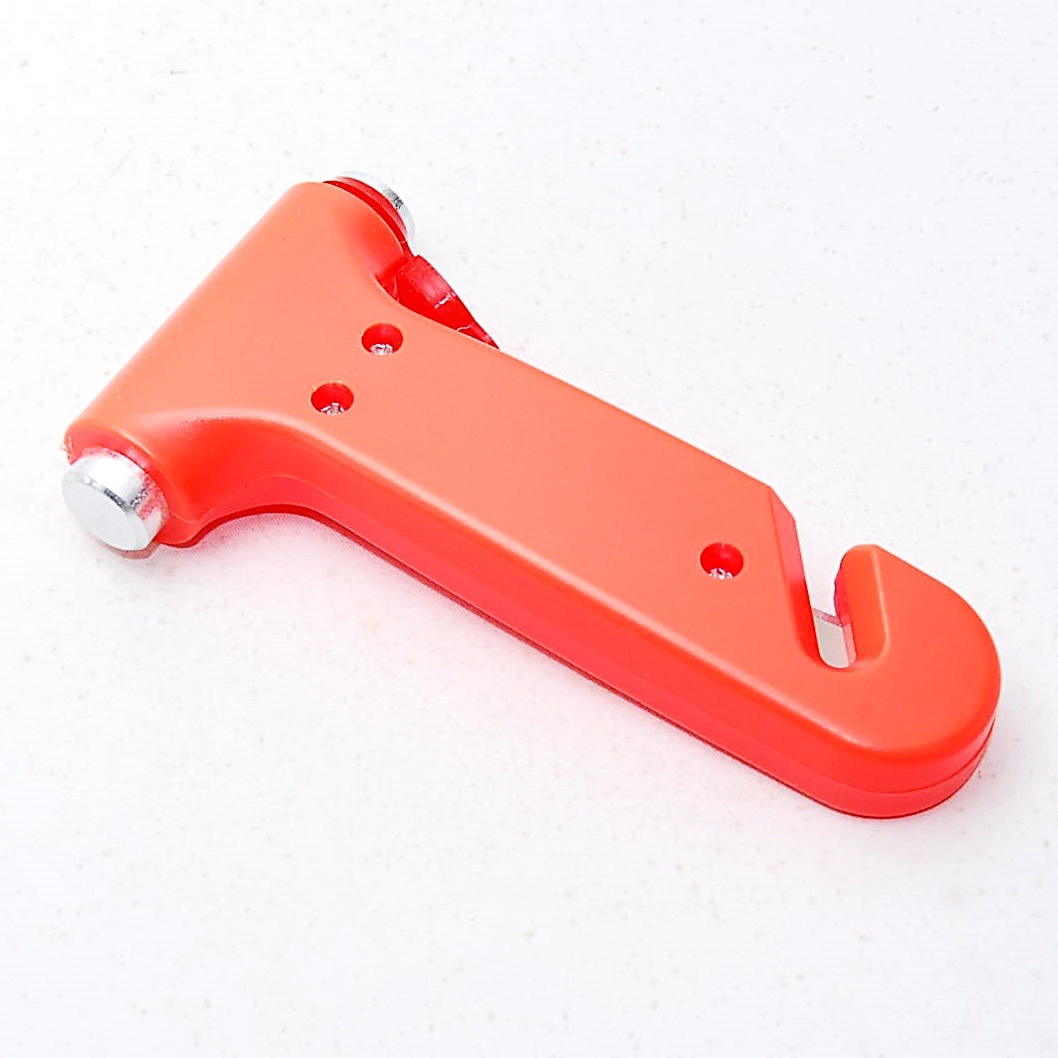 【送料一律180円】 車内 脱出ハンマー オレンジ シートベルトカッター付 水没 緊急 エマージェンシー 脱出用 ハンマー 災害 橙拍卖