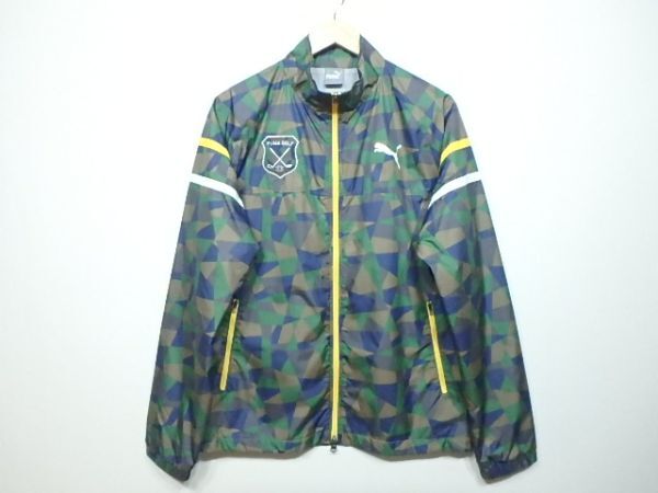 プーマ ゴルフ 上質! 防風保温 デジカモ フルジップ ウインドジャケット 迷彩 XL拍卖