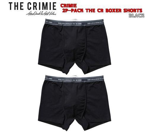 送料無料発送 CRIMIE クライミー 2P-PACK THE CR BOXER SHORTS 2P 2枚組 パックボクサーショーツ BLACK Lサイズ 黒 正規品 新品未開封 拍卖