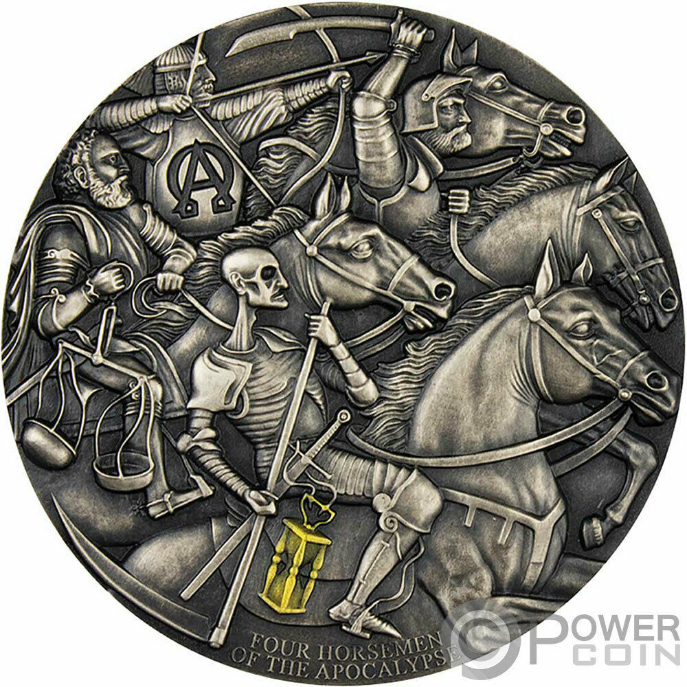 カメルーン 2019年 銀貨 3000フラン FOUR HORSEMEN Apocalypse @4-2拍卖