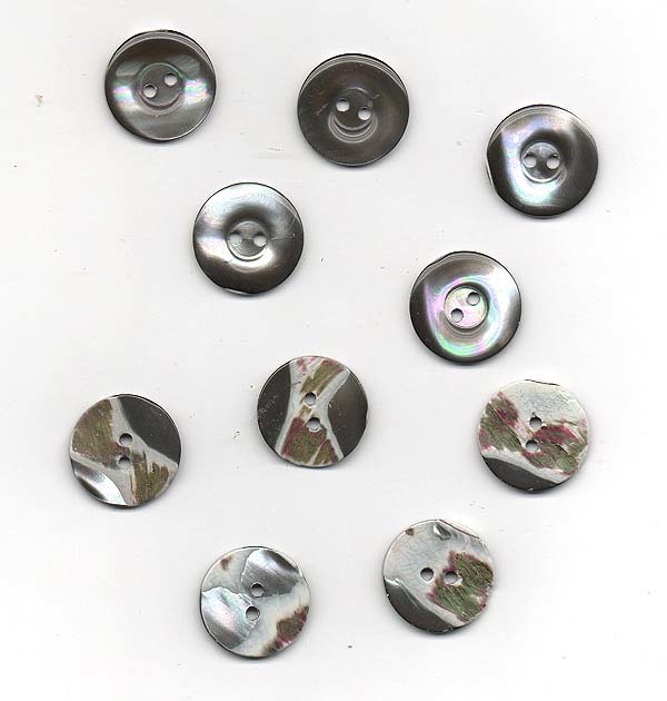 【ヨーロッパのアンティーク貝ボタン】直径20mm<6個セット>拍卖