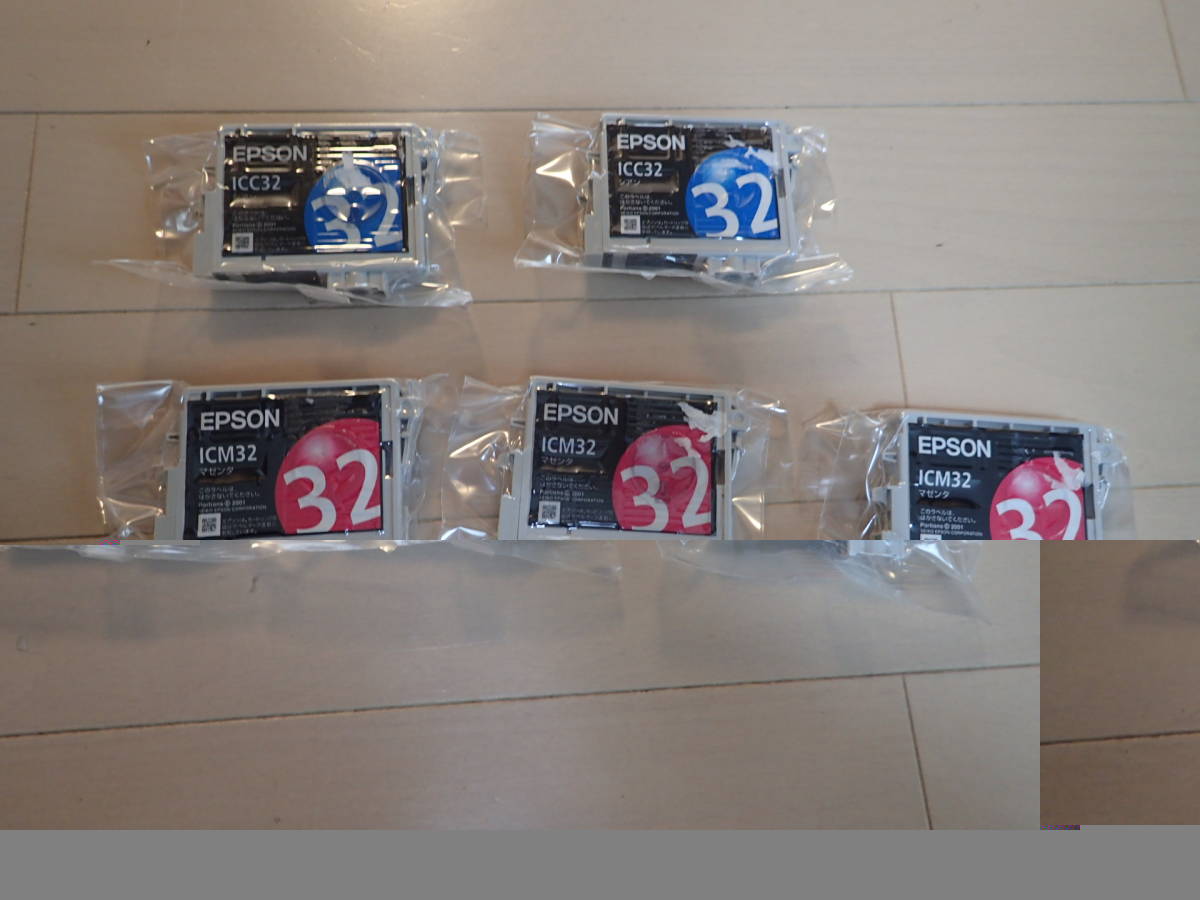 純正 エプソン IC32 5個セット 新品外箱なし 送料185円拍卖