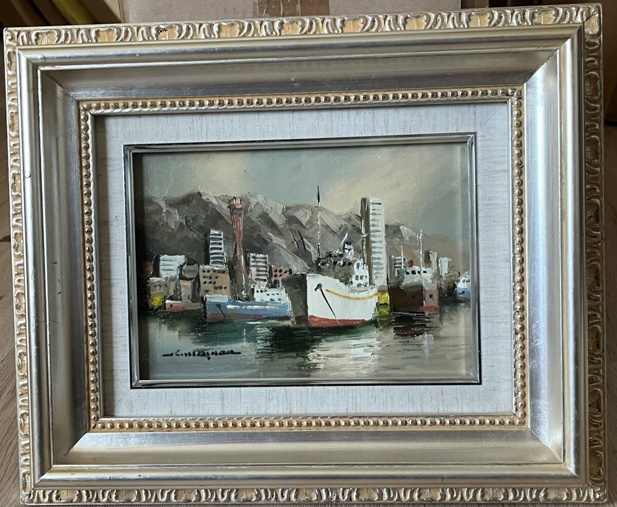 【模写】 油絵 風景画(約縦31.5㎝×横38.5㎝×厚み6.0㎝拍卖