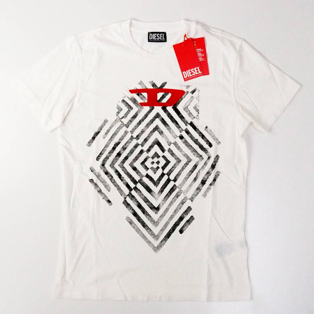 新品正規品 DIESEL ディーゼル T-DIEGOR-C16 オーバルD ロゴ 半袖 丸首 クルーネック Tシャツ ホワイト S拍卖