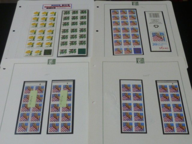 20 S アメリカ切手 帳347 1994年シリーズ  シール式 計7点 4リーフ 未使用NH拍卖