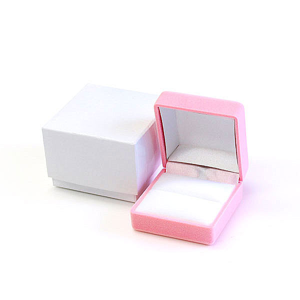 リング/指輪 プレゼント 高級ジュエリーケース/アクセサリーボックス/ピンク ハンドメイド/収納/箱/BOX/ギフト/贈り物/プロポーズ拍卖